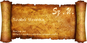 Szabó Uzonka névjegykártya